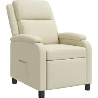 vidaXL Recliner Crèmekleurig Kunstleer