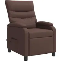 vidaXL Massage Relaxstoel Bruin Kunstleer