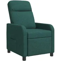 vidaXL Recliner Donkergroen Stof