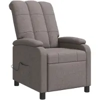 vidaXL Massage Relaxstoel Taupe Stof