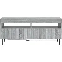 vidaXL LED-TV-kast ZWOLLE, 100 x 35 x 43 cm, Sonoma-grijs