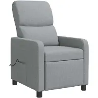 vidaXL Massage Relaxstoel Lichtgrijs Stof