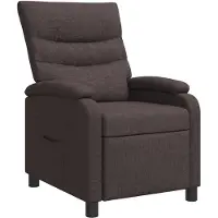 vidaXL Recliner Donkerbruin Stof