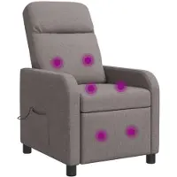 vidaXL Massage Relaxstoel Taupe Stof