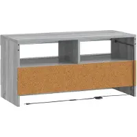 vidaXL LED tv-meubel Grijs Sonoma Bewerkt hout