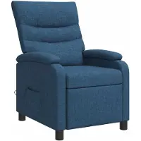 vidaXL Massage Relaxstoel Blauw Stof