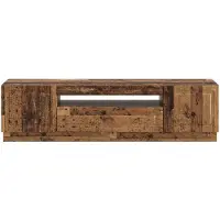 vidaXL LED-TV-kast, gerecycled hout, houtvezel