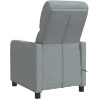 vidaXL Massage Relaxstoel Lichtgrijs Stof