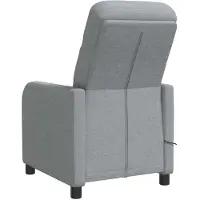 vidaXL Massage Relaxstoel Lichtgrijs Stof