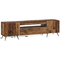 vidaXL LED-TV-kast, gerecycled hout, houtvezel