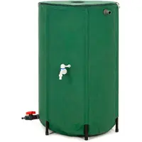 Springos Regenwateropslagvat, inklapbaar, 250 liter. Regenwaterreservoir met kraan, opvangbak