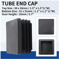 ISTOVO 80 Pcs Plastic Square Blanking End Cap Tubing Tube Inserts 38mm X 38mm
