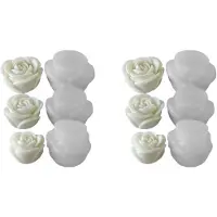 Typecat 6 STKS Bloem Aromatherapie Kaars Siliconen Mal Rose Handgemaakte Aromatherapie Zeep Uitbreiding Steen Gips Mal Maken Gereedschap