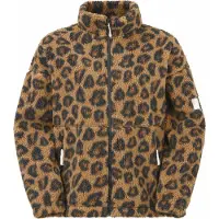 Picture Organic Clothing - Gypsi Zip Fleece Wild Spot Print voor Dames van Gerecycled Polyester - Maat S - Bruin
