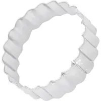 ABOOFAN 5 roestvrijstalen ronde snijmal met tandjes voor DIY koekjes ( )
