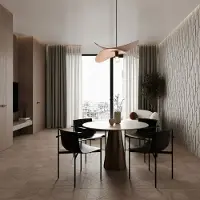 Lyora Moderne hanglamp Luve zwart met mokka bruin