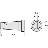 Weller LTR A LÖTSPITZE 1,6MM Soldeerpunt Beitelvorm Grootte soldeerpunt 1.6 mm Lengte soldeerpunt: 18 mm Inhoud: 1 stuk(s)