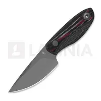 Kizer Cutlery Finch 1134A2, Gray PVD Stonewashed AEB-L, Black Micarta/Reconstituted Wood vaststaand mes, Vincent Rizzo design