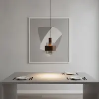 Lyora Moderne hanglamp Serena koffie bruin Ø 18,5cm