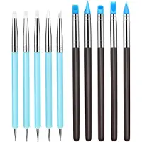Jojomino 10 stuks rubber klei sculptuur gereedschappen, siliconen en polymeer modelleer dotting gereedschappen
