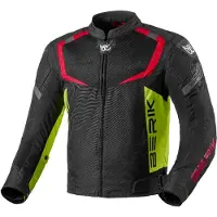 Berik X-Speed 2 motorjas, textiel, zwart/rood/neon-geel, maat 52