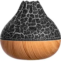 Jojomino Luchtbevochtiger USB Watermist Diffuser Luchtreiniger Fresh Seven Kleur Crack Zwart