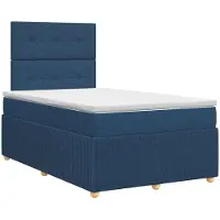 vidaXL Boxspringbed met matras Blauw 120 x 190 cm Stof