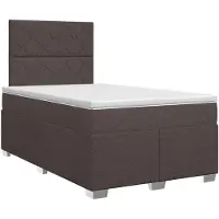 vidaXL Boxspringbed met matras Donkerbruin 120 x 190 cm Stof