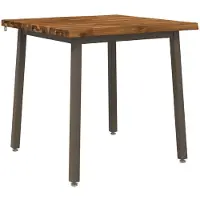 vidaXL 70 x 70 x 75 cm Massief Acacia Hout Natuurlijk en Koffie
