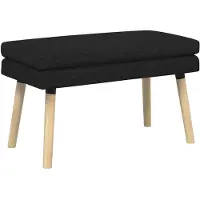 vidaXL Dubbel-laags bank Zwart 80 x 40 x 47 cm Stof