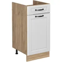 Vicco Keukenonderkast R-Line Wit landelijk/Goudkleurig Eiken 40 cm zonder werkblad, Model 61180