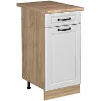 Vicco Keukenonderkast R-Line Wit landelijk/Goudkleurig Eiken 40 cm goudkleurig eiken werkblad, Model 61182