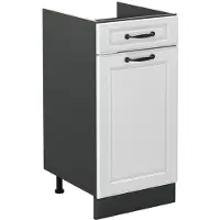 Vicco Keukenonderkast R-Line Wit landelijk/Antraciet 40 cm zonder werkblad, Model 61054