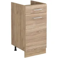 Vicco Keukenonderkast R-Line Sonoma/Goudkleurig Eiken 40 cm zonder werkblad, Model 61172