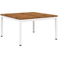 vidaXL Salontafel, natuurlijke kleur en wit, 80 x 80,5 x 45 cm