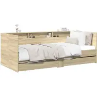 vidaXL Dagbed met lade met plank met opslag Sonoma Eiken Bewerkt hout