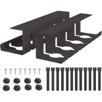 vidaXL Kabelorganizer voor onder het bureau, 2 stuks, zwart