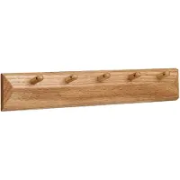 Nest of Nora Wandkapstok met 5 haken 50x8.5 cm - Eiken - Natural