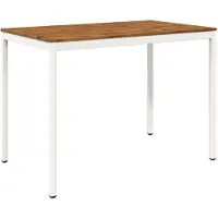 vidaXL Tuin Bar Tafel Natuurlijk en Wit 147 x 88,5 x 105 cm