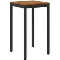 vidaXL Tuin Bar Tafel Naturel en Zwart 60 x 60,5 x 105 cm