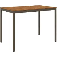vidaXL Tuin Bar Tafel Natuurlijk en Koffie 147 x 88,5 x 105 cm