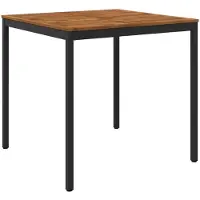 vidaXL Tuin Bar Tafel Naturel en Zwart 110 x 108,5 x 105 cm