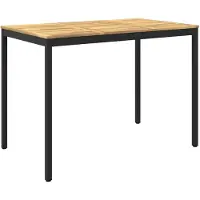 vidaXL Tuin Bar Tafel NAARDEN Whitewash en zwart 147 x 88,5 x 105 cm