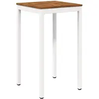 vidaXL Tuin Bar Tafel Natuurlijk en Wit 60 x 60,5 x 105 cm