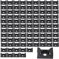Elektro-Plast Zwarte UV-bestendige kabelbinderschroefklemmen 8,5x13,8mm, 100 stuks