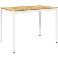 vidaXL Tuin Bar Tafel NAARDEN Witgewassen 147 x 88,5 x 105 cm