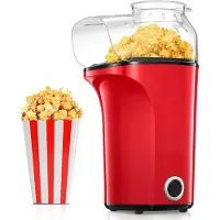 Vali Popcorn Machine - Popcorn Maker - Popcornmaker - Rood - 23cm x 21cm x 13cm