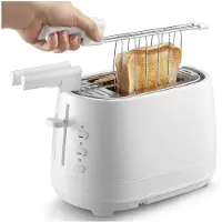 ALLVIA Tosti Apparaat Broodrooster - Broodrooster met Tostiklemmen - Tosti Broodrooster - Wit - ‎34cm x 23cm x 28cm