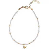 Alisia AL5004-ORO GOLD-PLATED ARMBAND MET ZIRKONIA'S EN VLINDER BEDEL 1 STUK