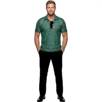 Coppens Polo velvet met glitter zeegroen | Maat S |